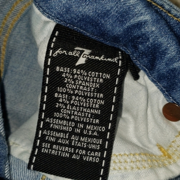 7FAMK 7 for all mankind Destroyed Sequin Skinny 0 - Picture 7 of 8